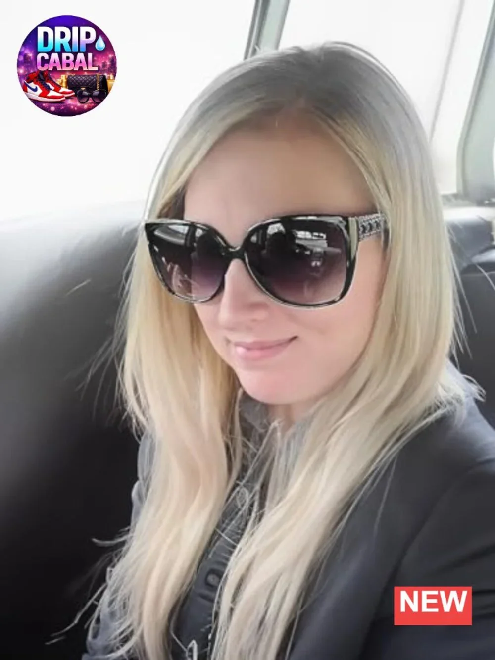 Oversized Square Cat Eye Hybrid Fashion Sunglasses UV Protection for Women -